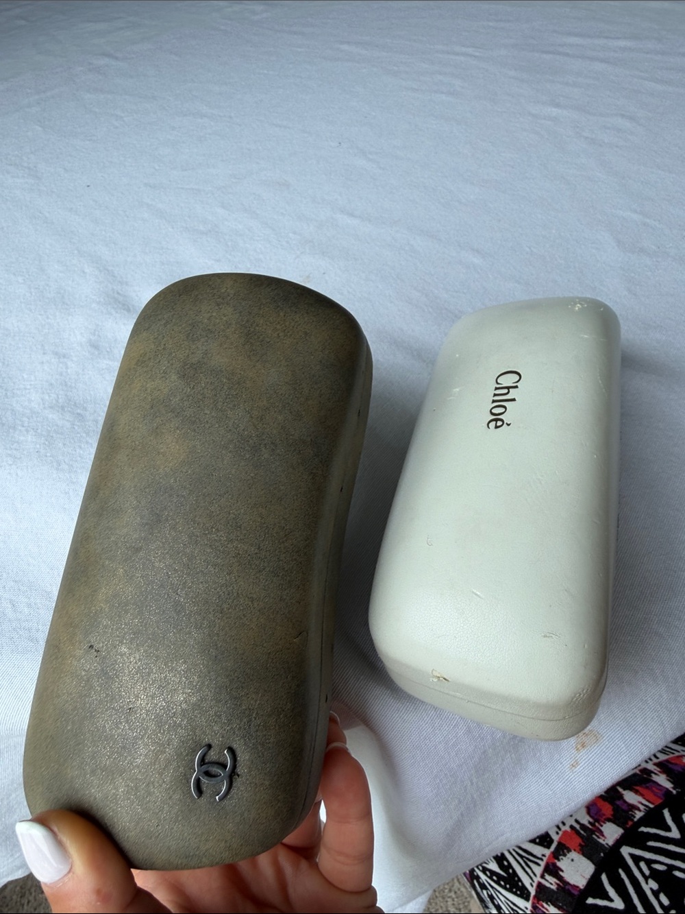 Project for restorers : sunglasses case chloe & chanel damaged sells together